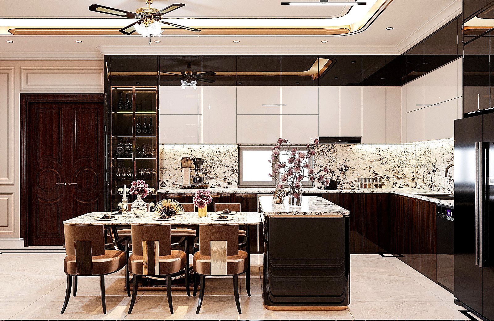 Khu bếp do xưởng S-HOME sản xuất và lắp đặt